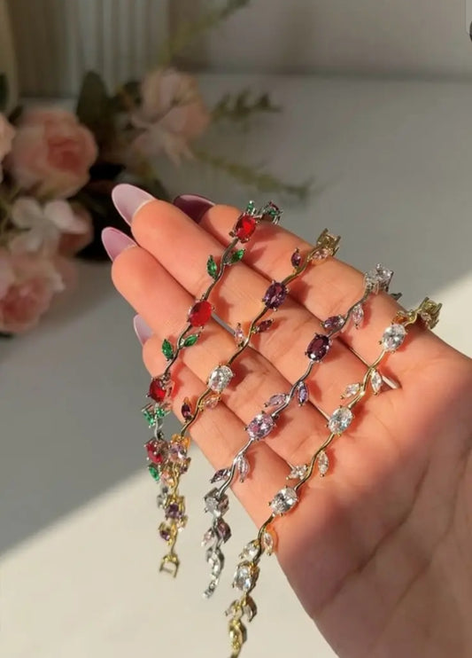 🌟🌟Modern Gold-Plated Multicolor Gemstone Bracelet ✨