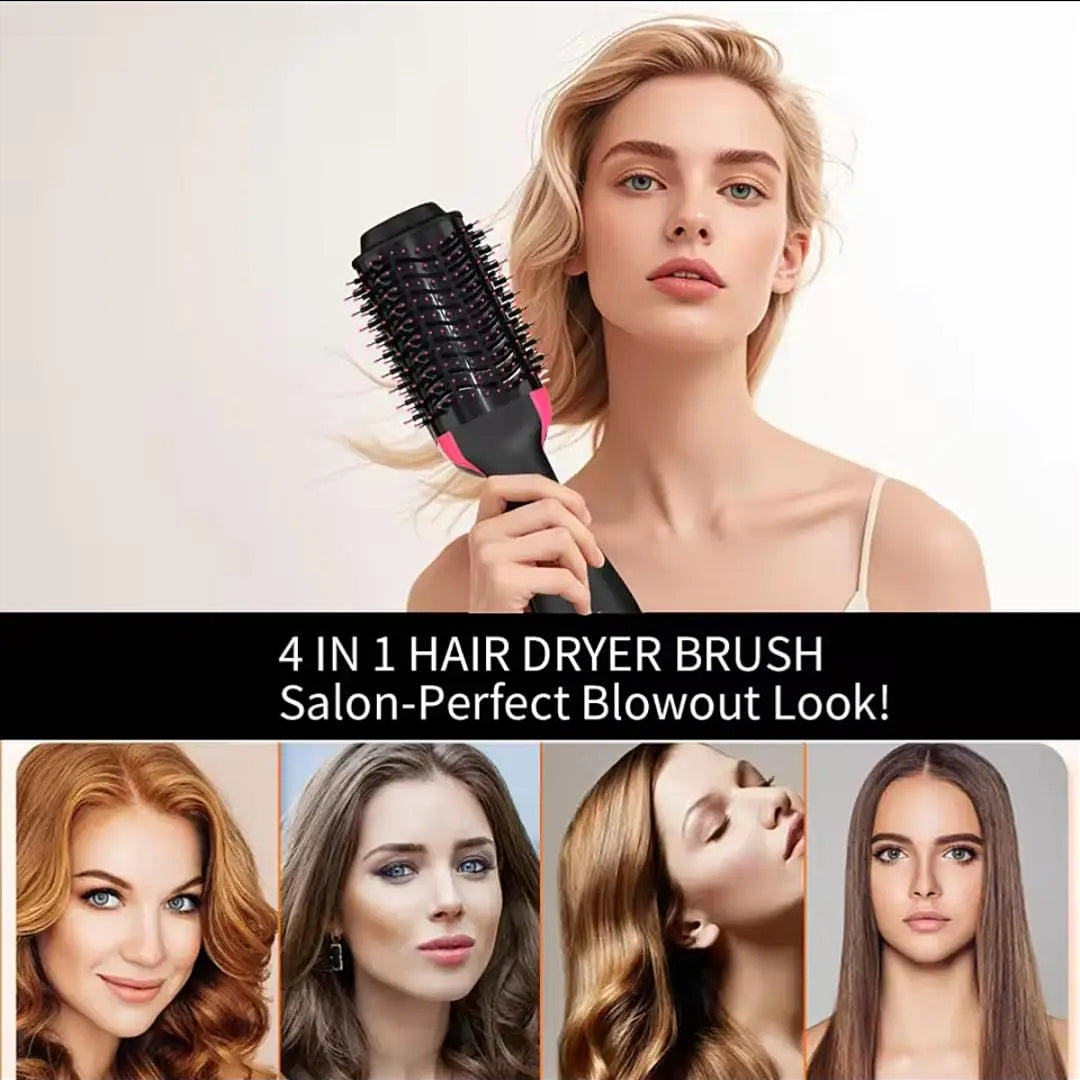 🤚Say goodbye to juggling a hair dryer, round brush, and styling tools. This **4-in-1 Negative Ion Hair Dryer Brush** dries, smooths, volumizes, and styles, all at once.
