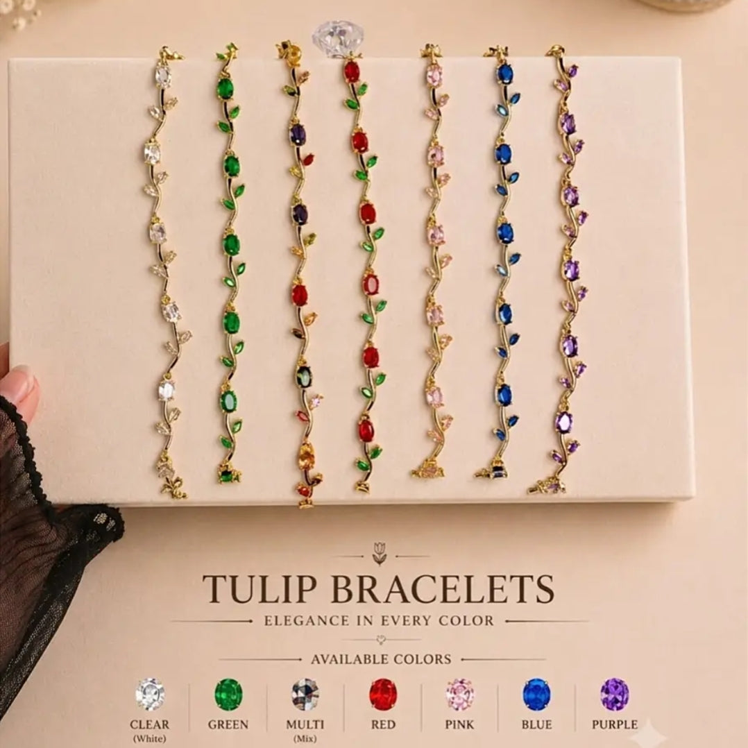 🌟🌟Modern Gold-Plated Multicolor Gemstone Bracelet ✨