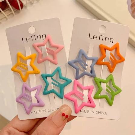 Cute Star Hair Clips for Girls(pack of 4)