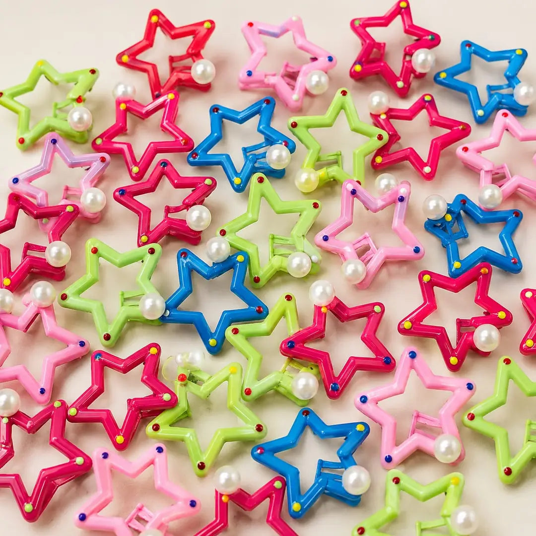 Cute Star Hair Clips for Girls(pack of 4)