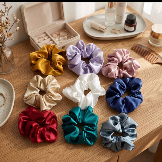 🎀✨ SATIN SCRUNCHIES ✨🎀**
‎**💖 For Women & Girls | Silky Soft, Gorgeous Colors! 💖**
‎