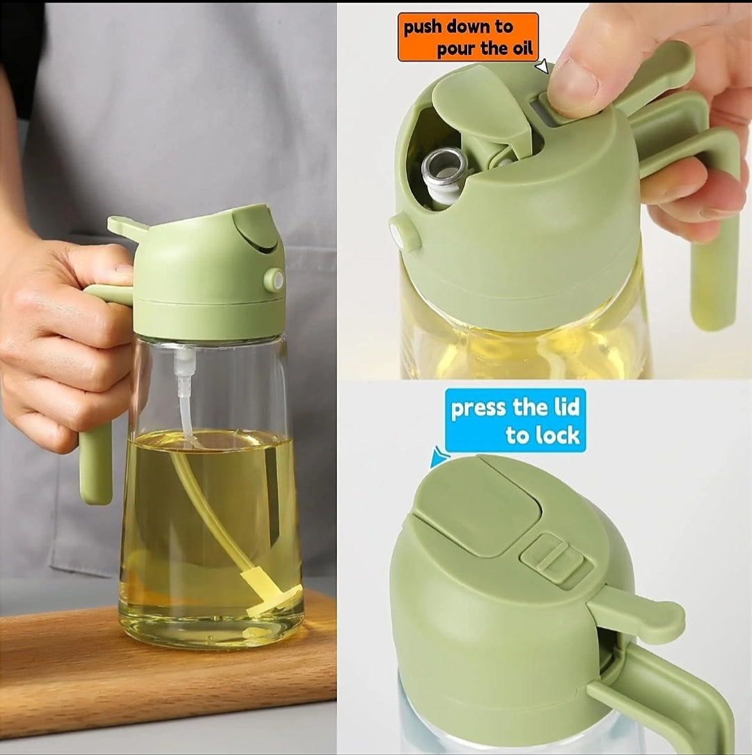 2-in-1 Glass Oil Spray Bottle – Pour Smart, Spray Easy! 🫒
‎