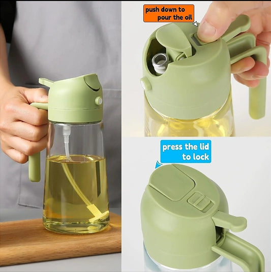 2-in-1 Glass Oil Spray Bottle – Pour Smart, Spray Easy! 🫒
‎