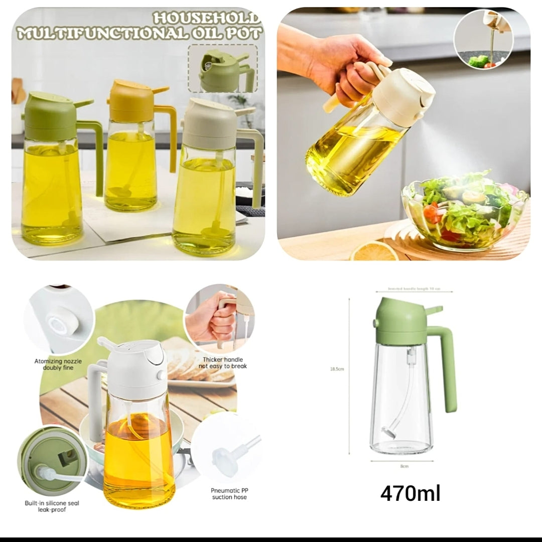 2-in-1 Glass Oil Spray Bottle – Pour Smart, Spray Easy! 🫒
‎