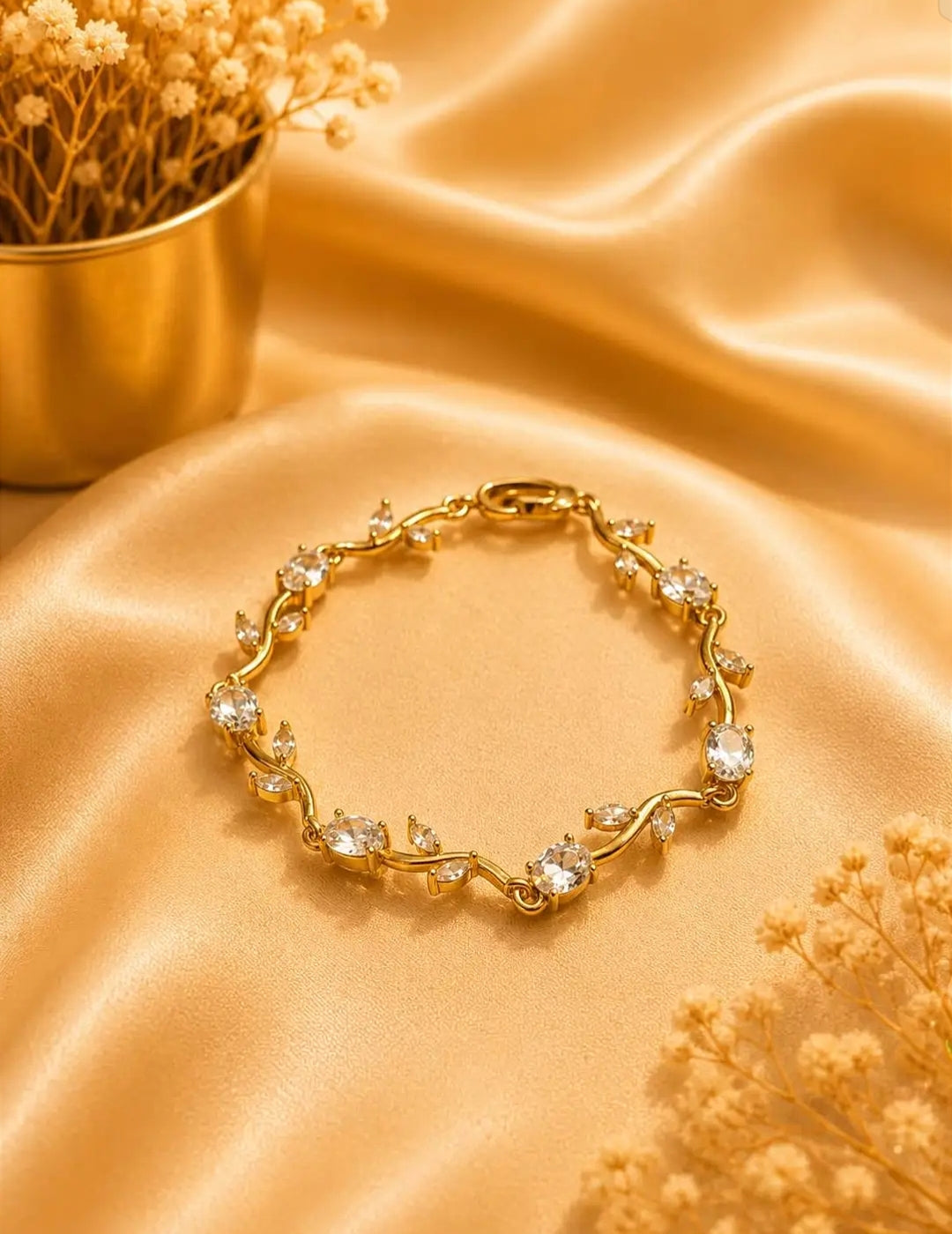 🌟🌟Modern Gold-Plated Multicolor Gemstone Bracelet ✨