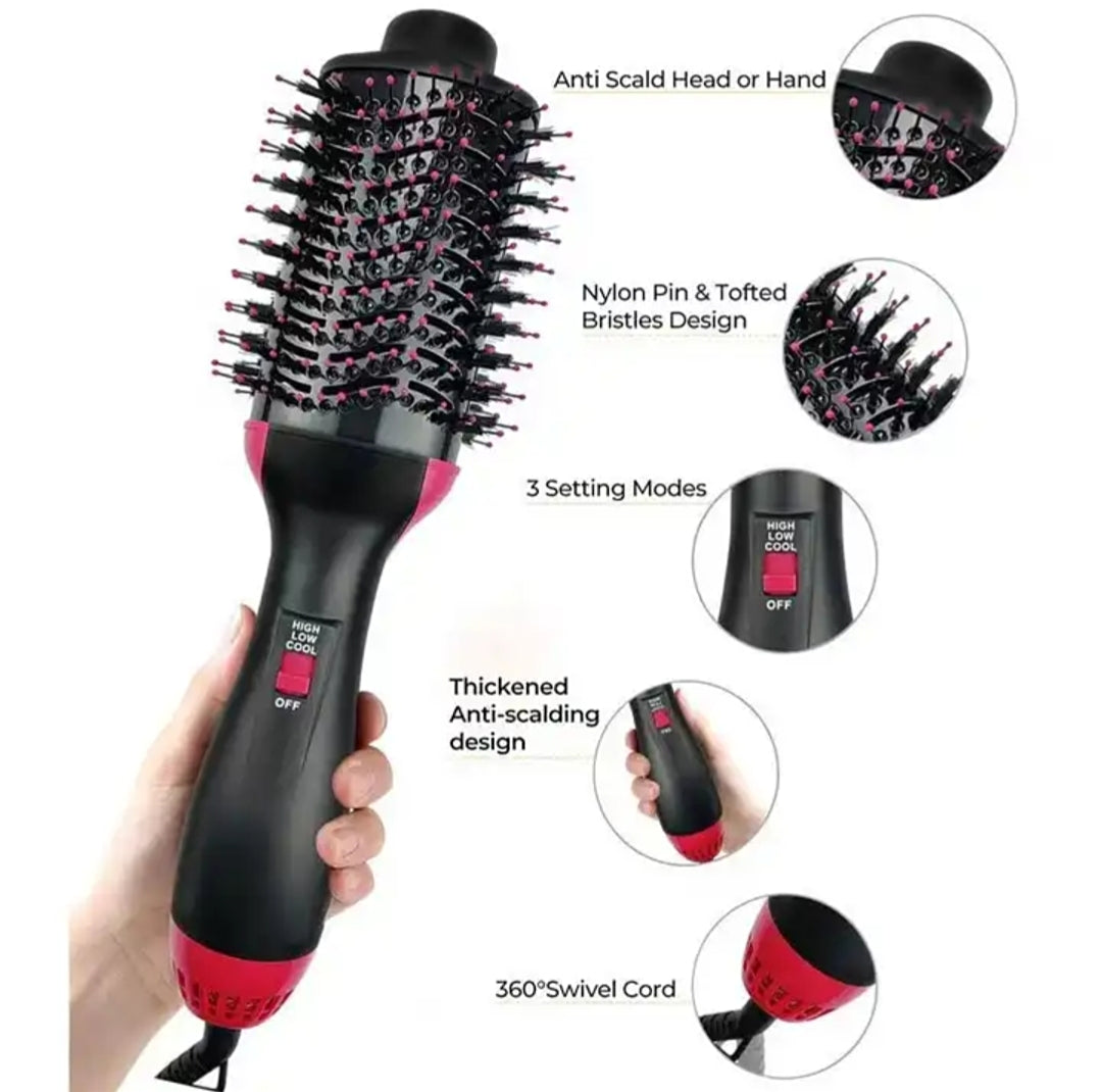🤚Say goodbye to juggling a hair dryer, round brush, and styling tools. This **4-in-1 Negative Ion Hair Dryer Brush** dries, smooths, volumizes, and styles, all at once.
‎